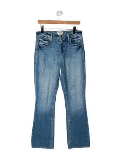 Pre-owned L'agence Mid-rise Flared Jeans In Blue