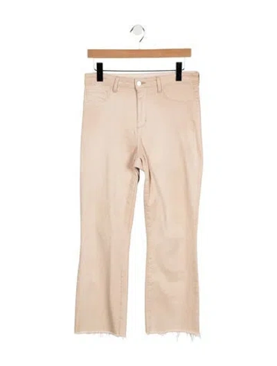 Pre-owned L'agence Mid-rise Flared Jeans In Neutrals