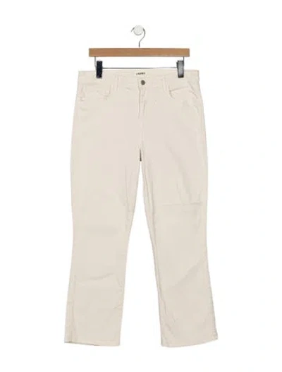 Pre-owned L'agence Mid-rise Flared Jeans In Neutrals