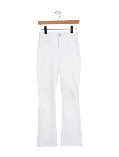 Pre-owned L'agence Mid-rise Flared Jeans In White