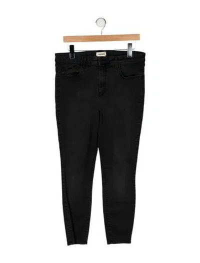 Pre-owned L'agence Mid-rise Skinny Leg Jeans In Black