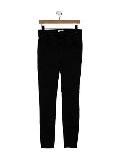 Pre-owned L'agence Mid-rise Skinny Leg Jeans In Black
