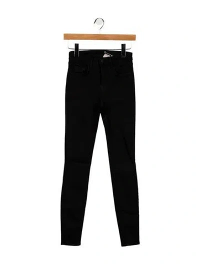 Pre-owned L'agence Mid-rise Skinny Leg Jeans In Black