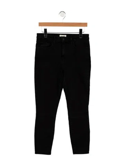 Pre-owned L'agence Mid-rise Skinny Leg Jeans In Black