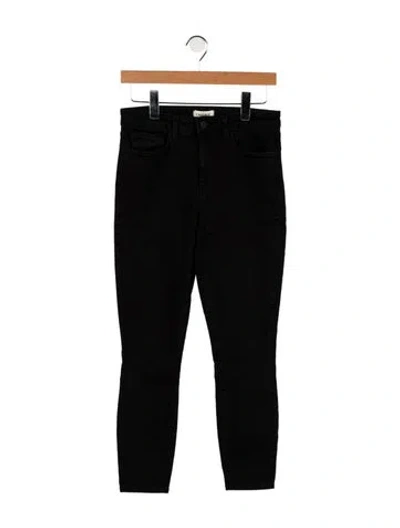 Pre-owned L'agence Mid-rise Skinny Leg Jeans In Black