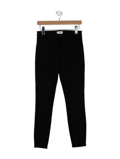 Pre-owned L'agence Mid-rise Skinny Leg Jeans In Black