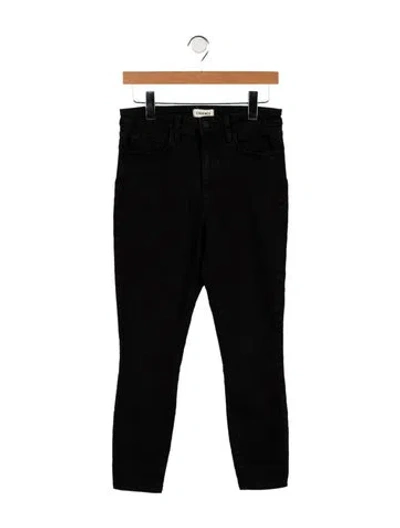 Pre-owned L'agence Mid-rise Skinny Leg Jeans In Black