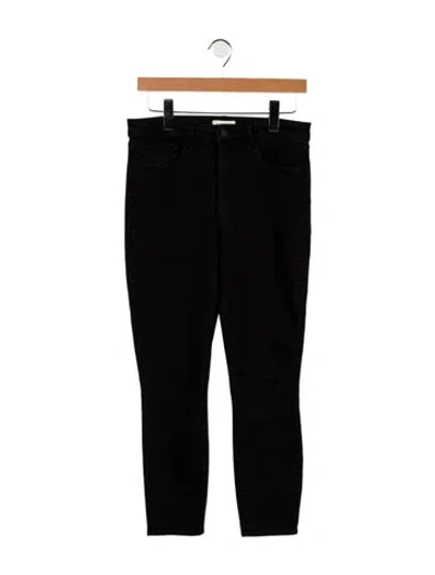 Pre-owned L'agence Mid-rise Skinny Leg Jeans In Black
