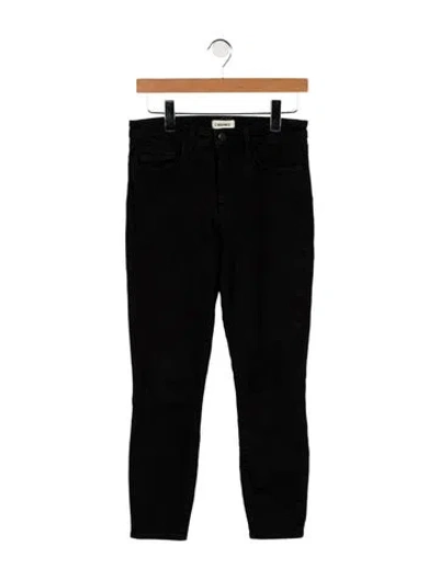 Pre-owned L'agence Mid-rise Skinny Leg Jeans In Black