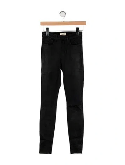 Pre-owned L'agence Mid-rise Skinny Leg Jeans In Black