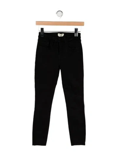 Pre-owned L'agence Mid-rise Skinny Leg Jeans In Black