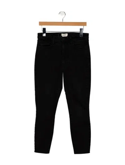 Pre-owned L'agence Mid-rise Skinny Leg Jeans In Black
