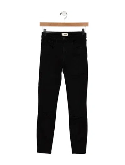 Pre-owned L'agence Mid-rise Skinny Leg Jeans In Black