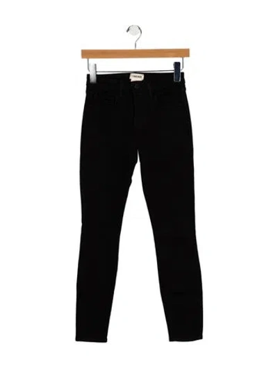 Pre-owned L'agence Mid-rise Skinny Leg Jeans In Black