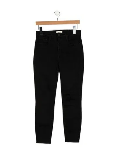 Pre-owned L'agence Mid-rise Skinny Leg Jeans In Black