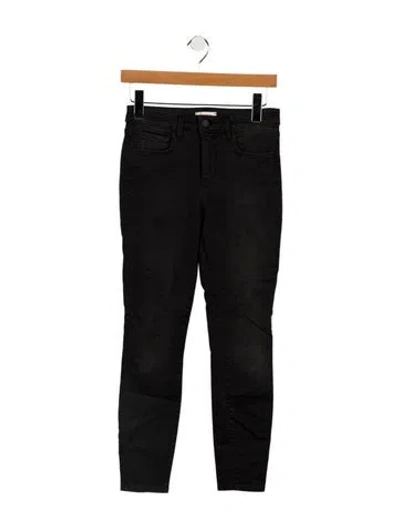 Pre-owned L'agence Mid-rise Skinny Leg Jeans In Black