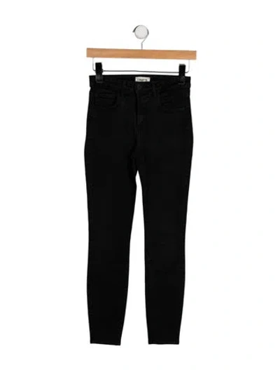 Pre-owned L'agence Mid-rise Skinny Leg Jeans In Black
