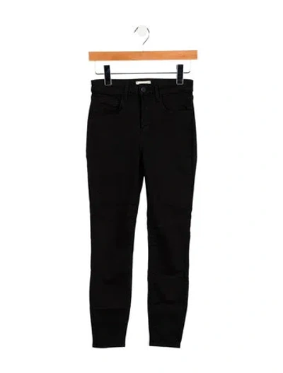 Pre-owned L'agence Mid-rise Skinny Leg Jeans In Black