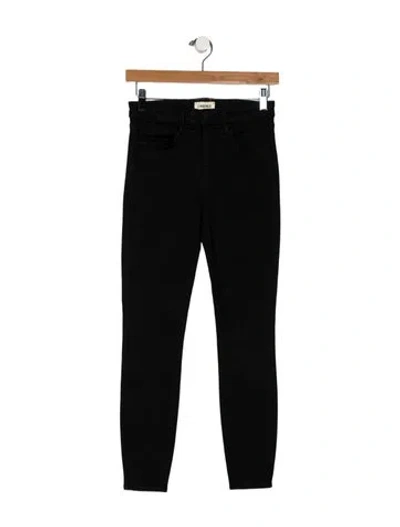 Pre-owned L'agence Mid-rise Skinny Leg Jeans In Black