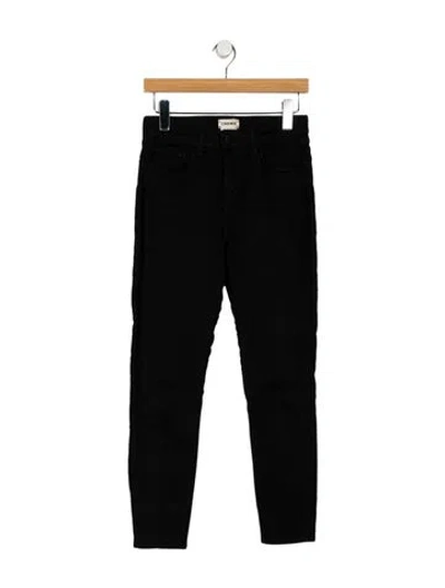 Pre-owned L'agence Mid-rise Skinny Leg Jeans In Black