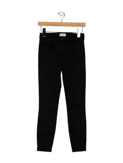 Pre-owned L'agence Mid-rise Skinny Leg Jeans In Black