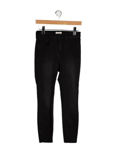 Pre-owned L'agence Mid-rise Skinny Leg Jeans In Black
