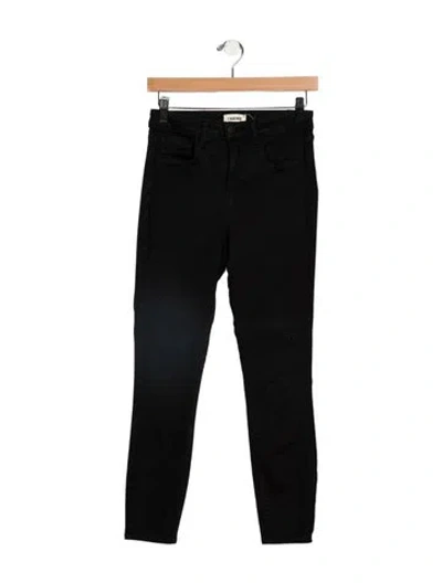 Pre-owned L'agence Mid-rise Skinny Leg Jeans In Black