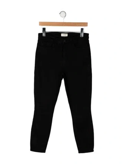 Pre-owned L'agence Mid-rise Skinny Leg Jeans In Black