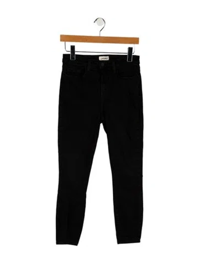 Pre-owned L'agence Mid-rise Skinny Leg Jeans In Black