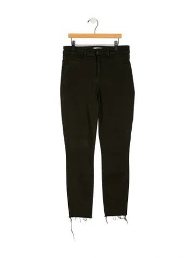 Pre-owned L'agence Mid-rise Skinny Leg Jeans In Black
