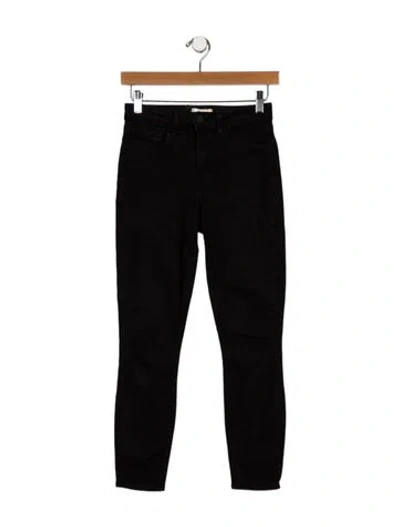 Pre-owned L'agence Mid-rise Skinny Leg Jeans In Black