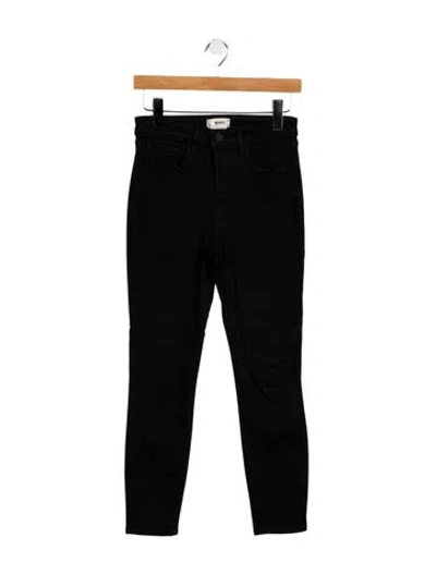 Pre-owned L'agence Mid-rise Skinny Leg Jeans In Black