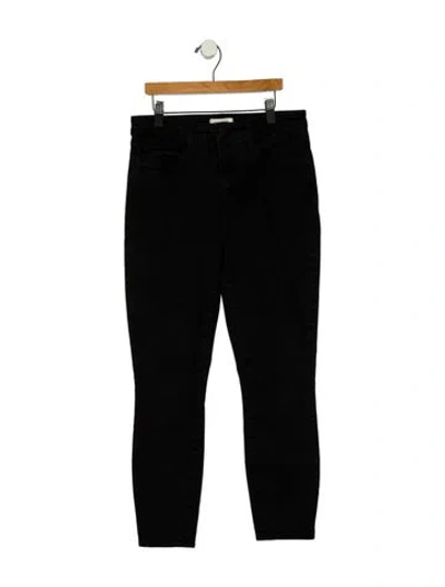 Pre-owned L'agence Mid-rise Skinny Leg Jeans In Black