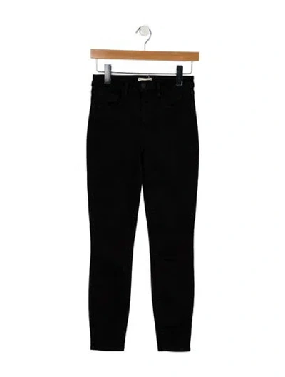Pre-owned L'agence Mid-rise Skinny Leg Jeans In Black