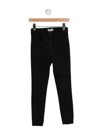 Pre-owned L'agence Mid-rise Skinny Leg Jeans In Black