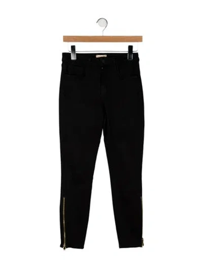 Pre-owned L'agence Mid-rise Skinny Leg Jeans In Black