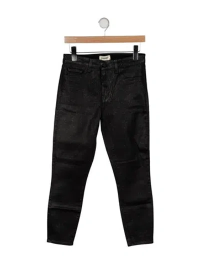 Pre-owned L'agence Mid-rise Skinny Leg Jeans In Black