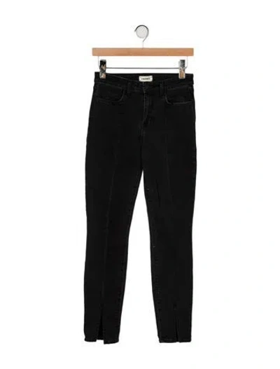 Pre-owned L'agence Mid-rise Skinny Leg Jeans In Black