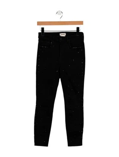 Pre-owned L'agence Mid-rise Skinny Leg Jeans In Black