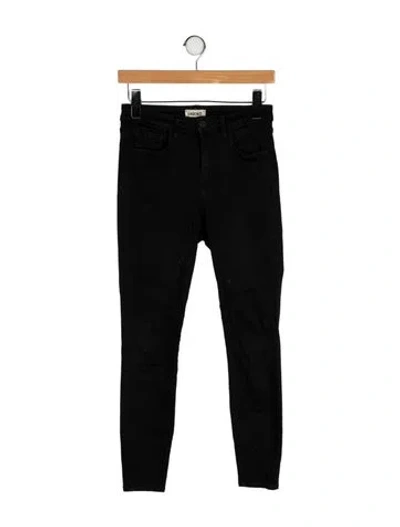 Pre-owned L'agence Mid-rise Skinny Leg Jeans In Black