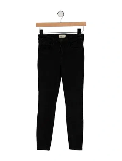 Pre-owned L'agence Mid-rise Skinny Leg Jeans In Black