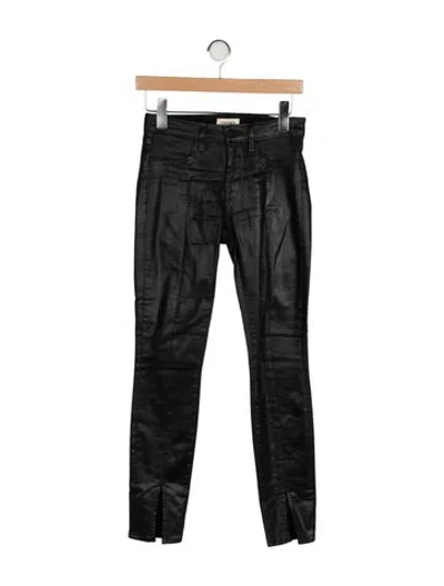 Pre-owned L'agence Mid-rise Skinny Leg Jeans In Black