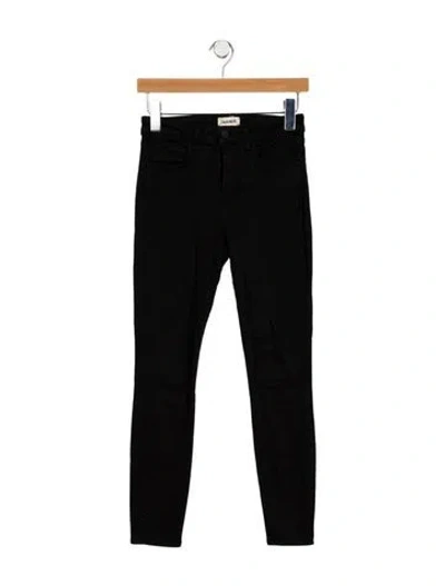 Pre-owned L'agence Mid-rise Skinny Leg Jeans In Black