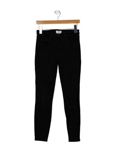 Pre-owned L'agence Mid-rise Skinny Leg Jeans In Black