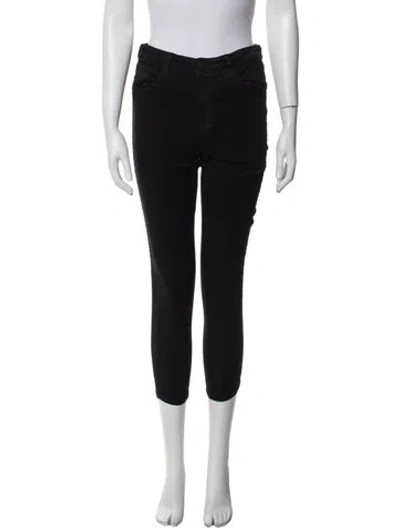 Pre-owned L'agence Mid-rise Skinny Leg Jeans In Black