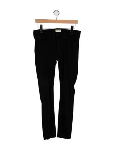 Pre-owned L'agence Mid-rise Skinny Leg Jeans In Black