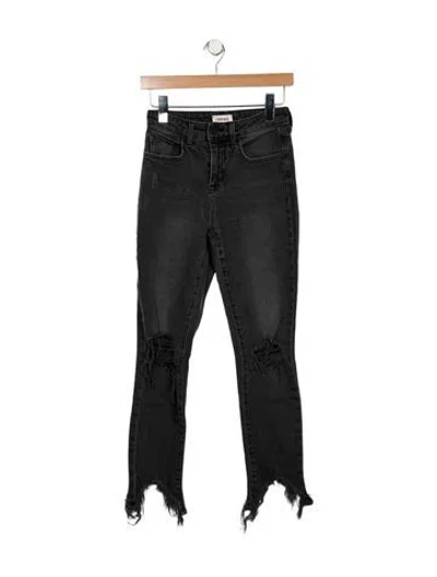 Pre-owned L'agence Mid-rise Skinny Leg Jeans In Black