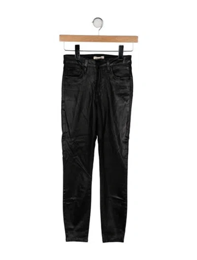 Pre-owned L'agence Mid-rise Skinny Leg Jeans In Black