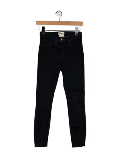 Pre-owned L'agence Mid-rise Skinny Leg Jeans In Black