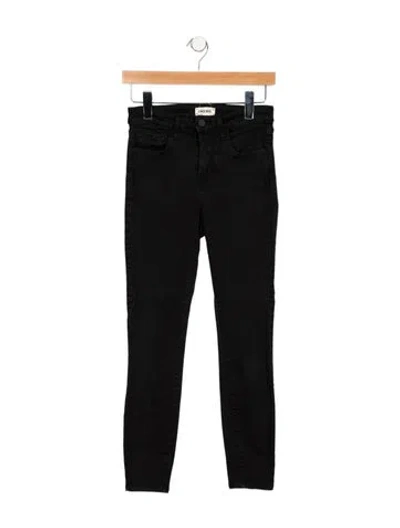 Pre-owned L'agence Mid-rise Skinny Leg Jeans In Black